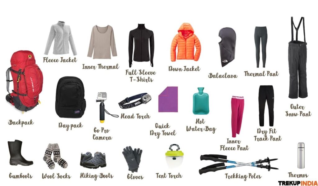 THINGS TO CARRY ON A TREK